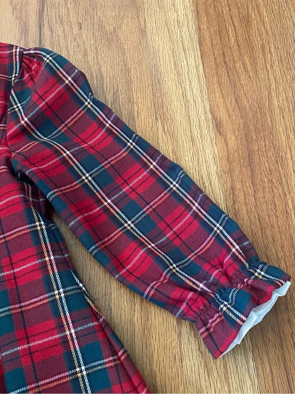 Tutto Piccolo Girls Formal Red Plaid Ruffle Front Dress